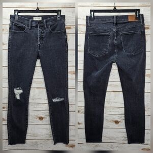 Madewell Jeans Distressed Skinmy 9" High-Rise Size 28